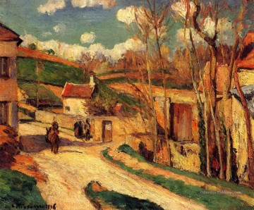 carrefour à l’hermitage pontoise 1876 Camille Pissarro Peinture à l'huile